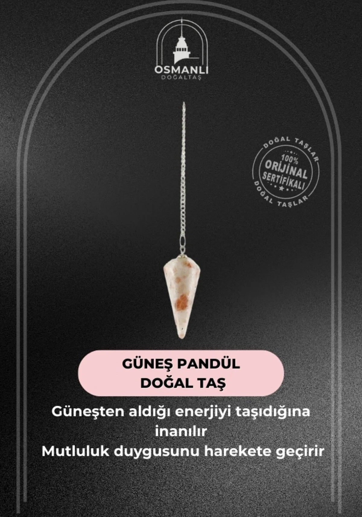 Güneş Taşı Doğal Taş Pandül