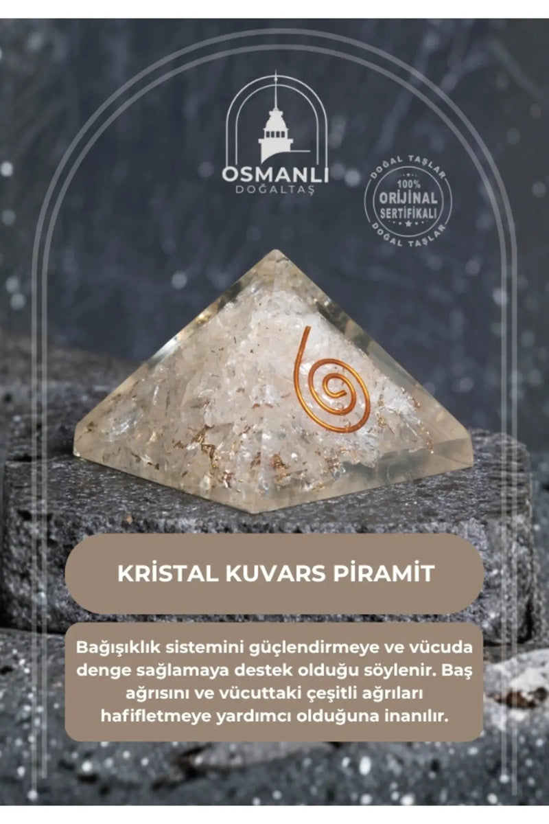 Sertifikalı Kristal Kuvars Piramit