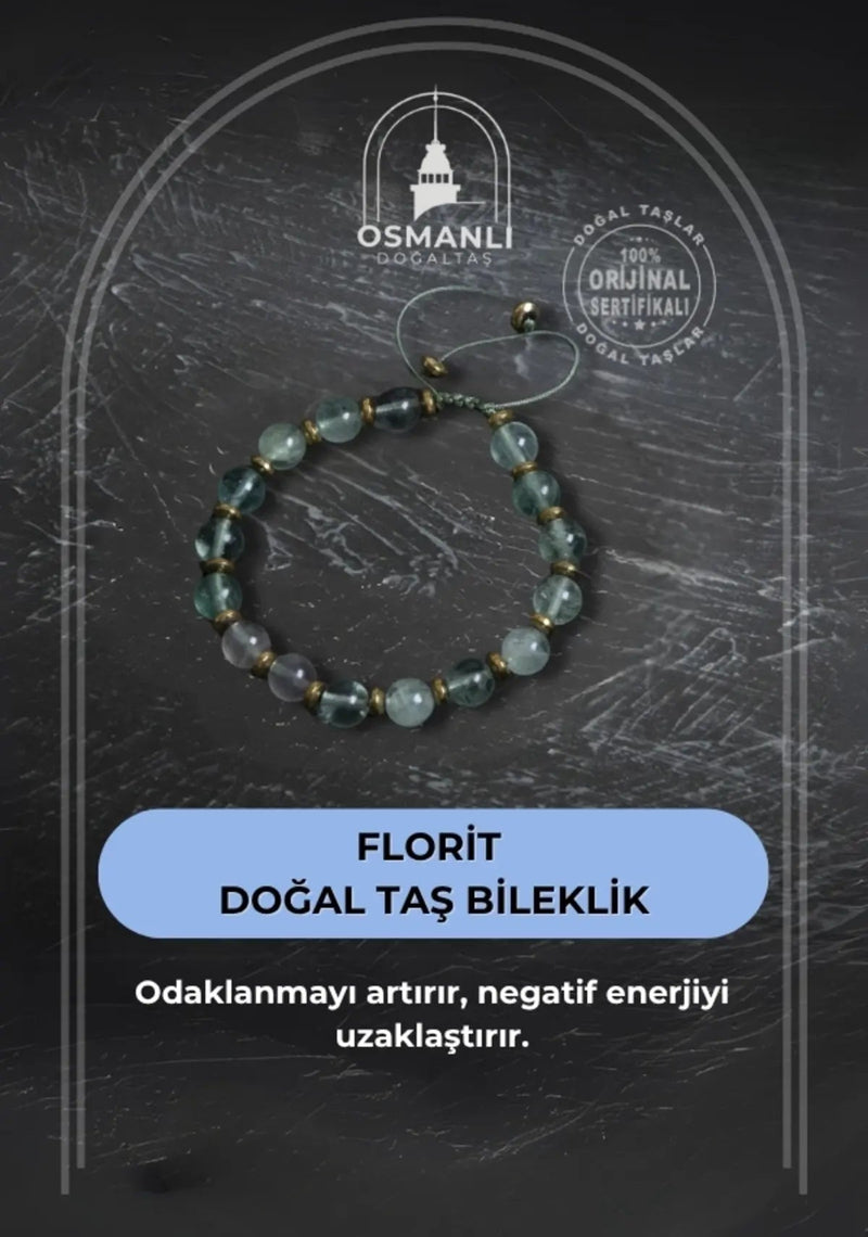 Sertifikalı Florit Doğal Taş Bileklik