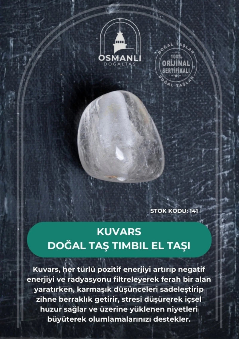 Sertifikalı Kuvars Doğal Taş Tımbıl El Taşı (SK:141)