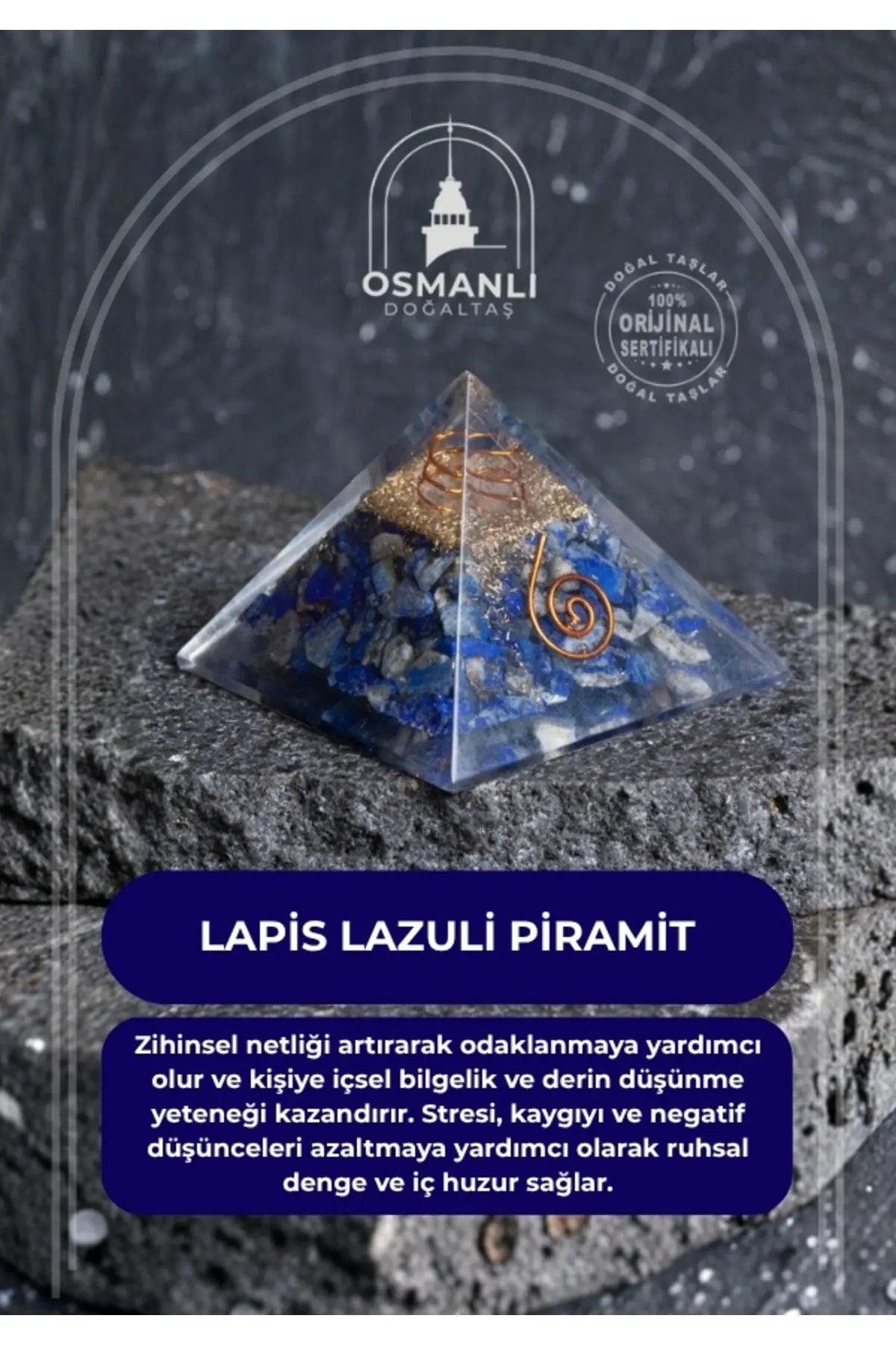 Sertifikalı Lapis Lazuli Piramit