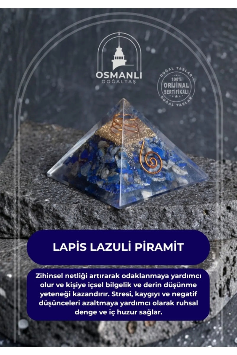 Sertifikalı Lapis Lazuli Piramit