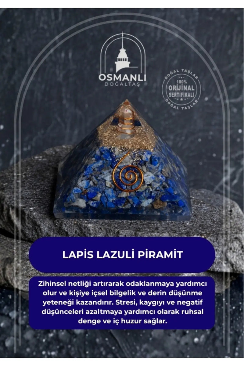 Sertifikalı Lapis lazuli Piramit