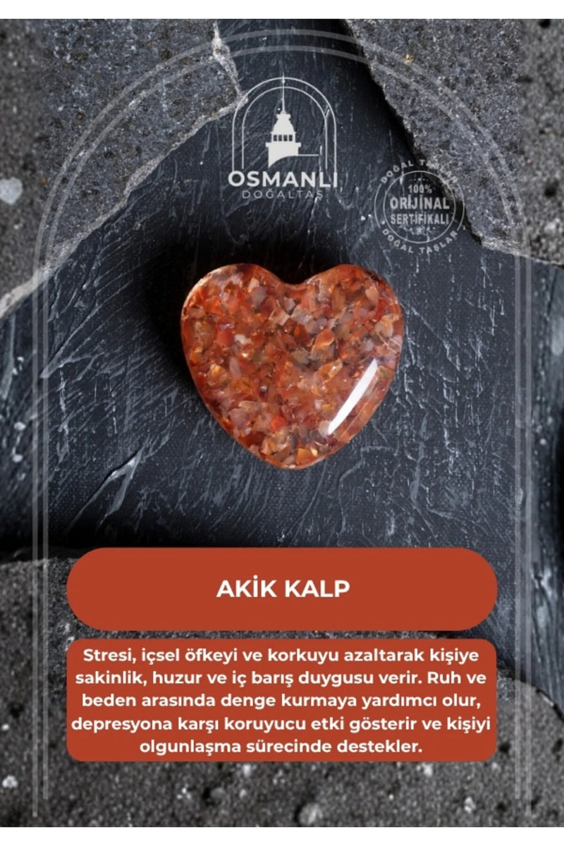 Sertifikalı Akik Kalp