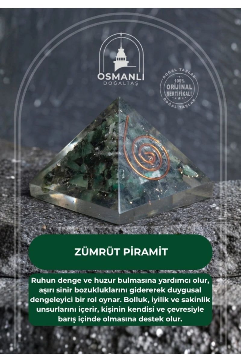 Seritifikalı Zümrüt Piramit