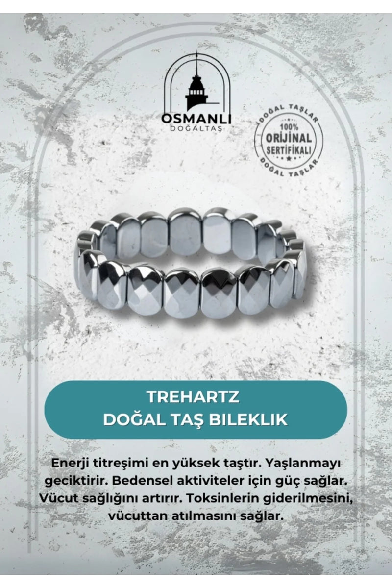 Trehartz Doğal Taş Geniş Kesim Bileklik