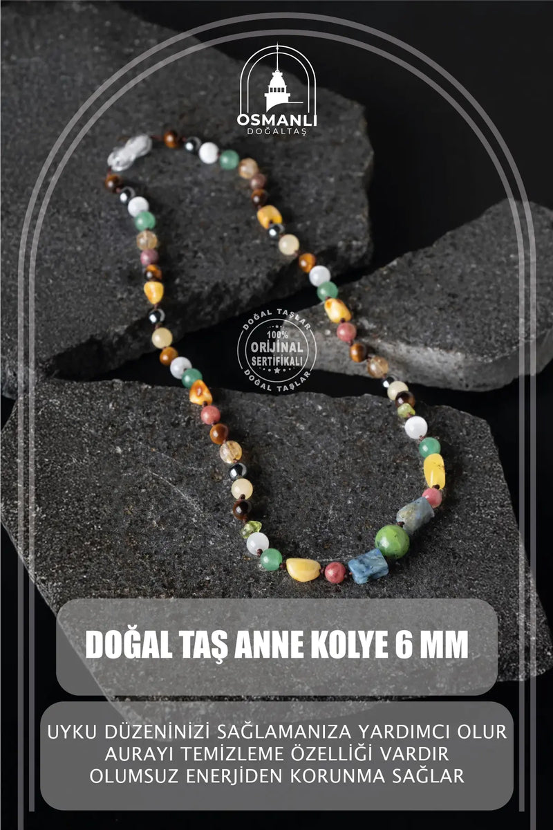 Anne Kolye Doğal Taş Kolye
