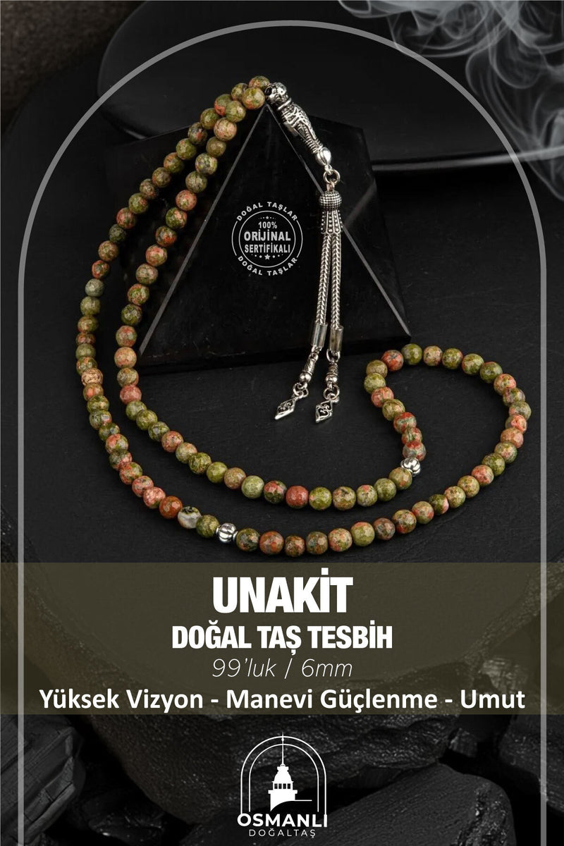 Unakit Doğal Taş Tesbih 99luk - 6mm