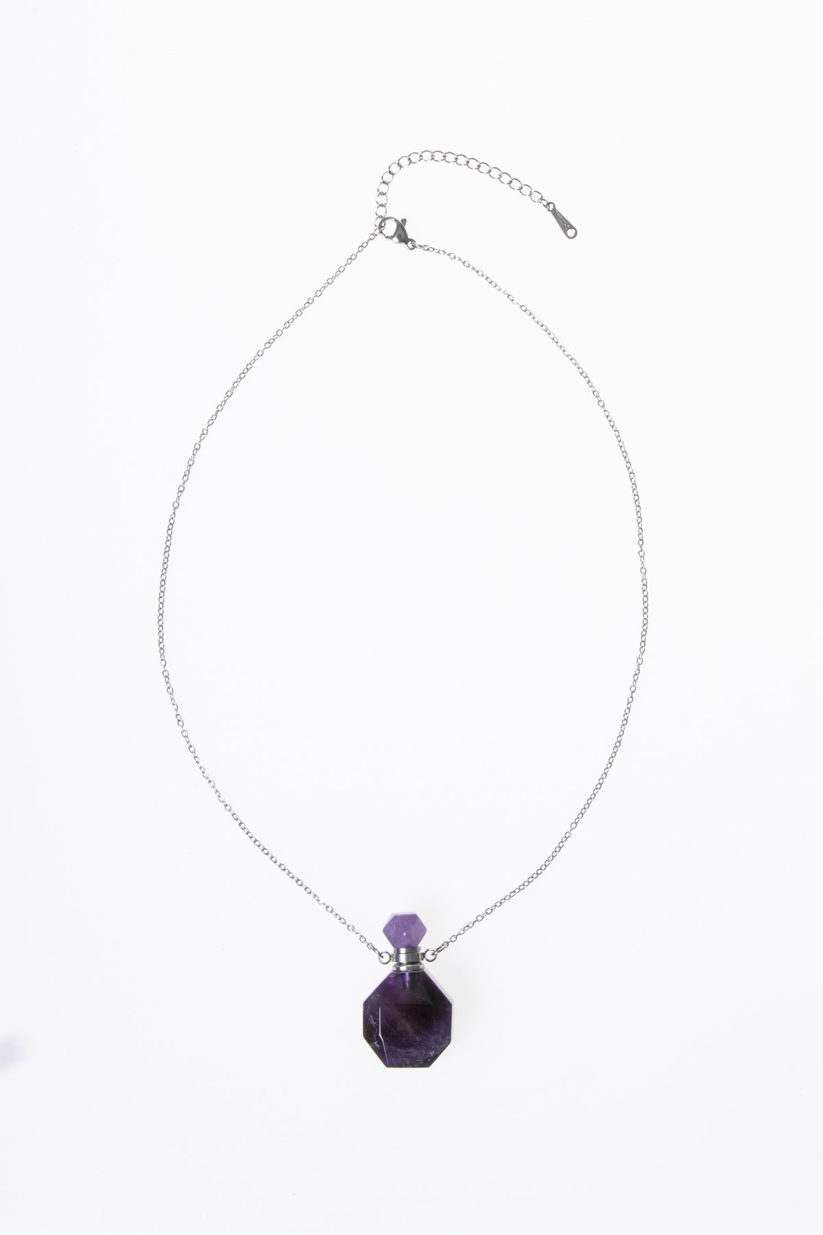 Sertifikalı Florit Doğal Taş Esans Şişesi Kolye