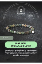 Hint Akiği 6mm Doğal Taş Bileklik
