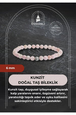 Kunzit 6mm Doğal Taş Bileklik