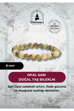 Opal Sarı 8mm Doğal Taş Bileklik