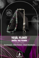 Yeşil Florit Doğal Taş Tesbih 33lük - 6mm
