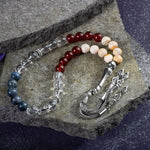 Oğlak Burcu Tesbih Dumortierit, Jasper, Kırmızı Akik, Kristal Kuvars