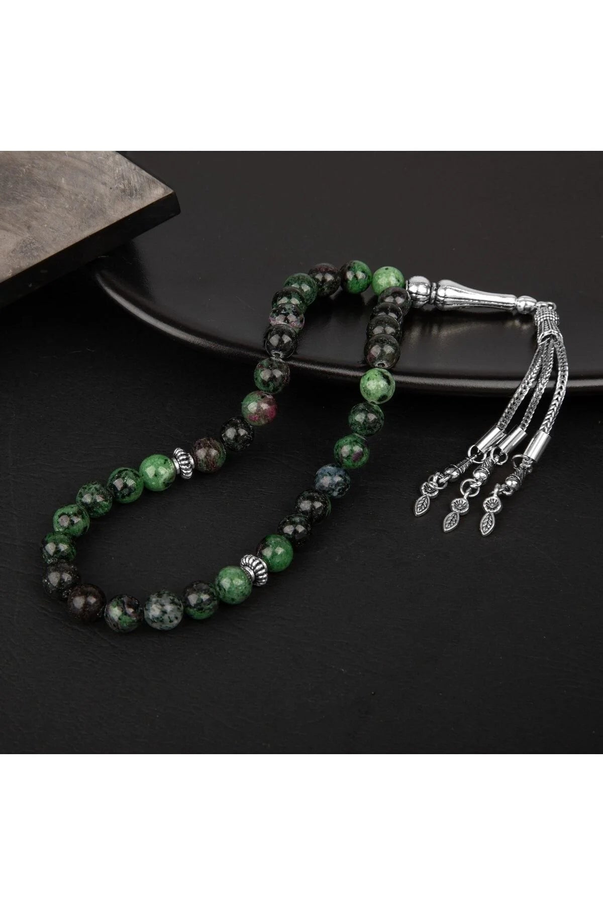 Anyolit Doğal Taş Tesbih 33lük - 8mm