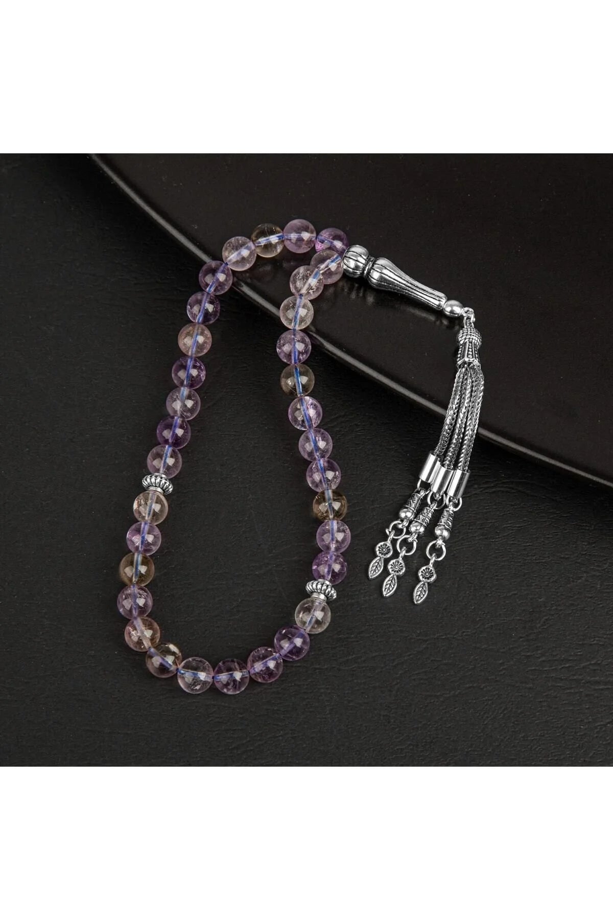 Ametrin Doğal Taş Tesbih 33lük - 8mm