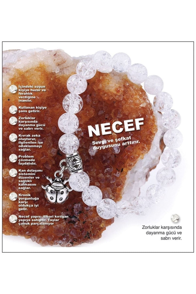 Sertifikalı Necef-doğal Taş Bileklik-8mm-b251
