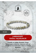 Labradorit 6mm Doğal Taş Bileklik