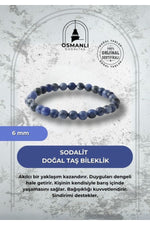 Sodalit 6mm Doğal Taş Bileklik