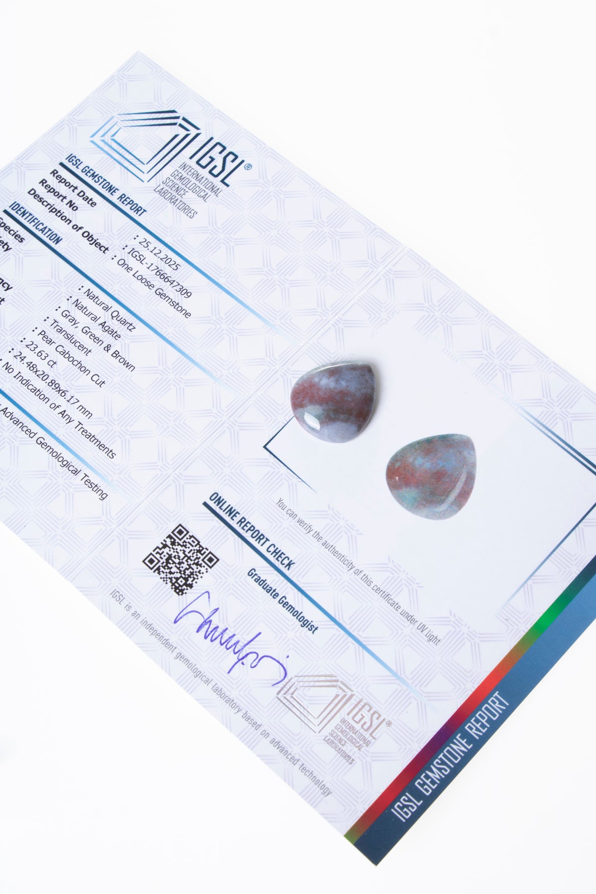 Sertifikalı Akik Kabaşon (S.K:335)