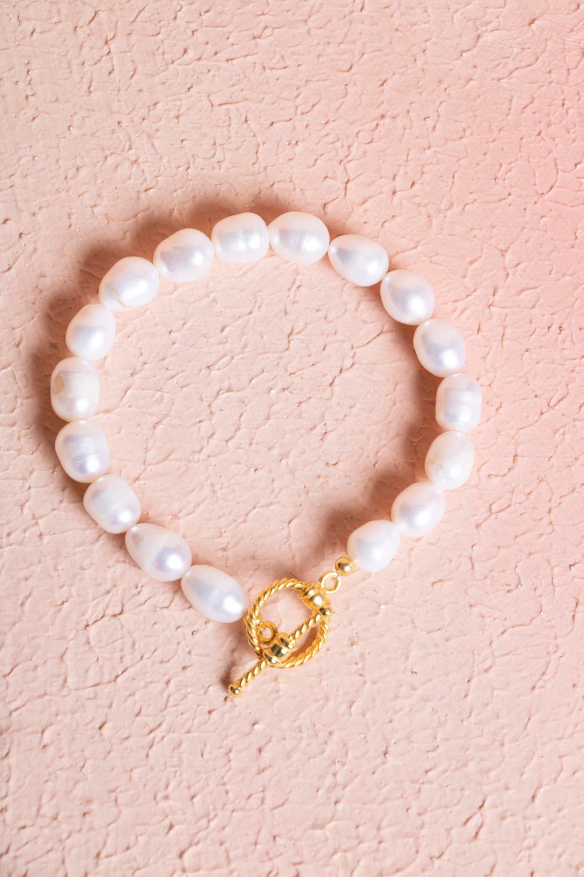 Sertifikalı Gümüş Kapama İnci Doğal Taş Bileklik (SK:054)