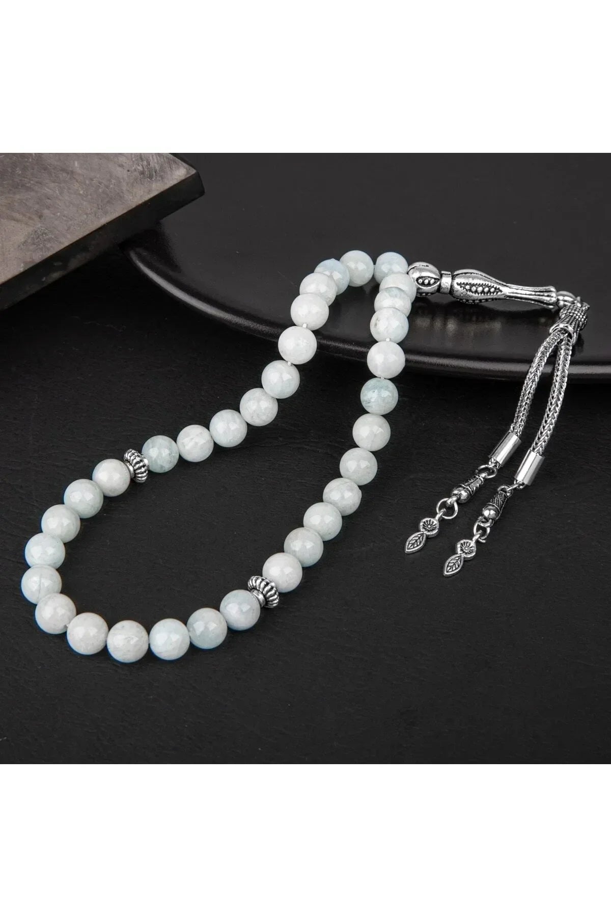 Akuamarin Doğal Taş Tesbih 33lük - 8mm