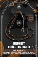 Bronzit Doğal Taş Tesbih 99luk - 6mm