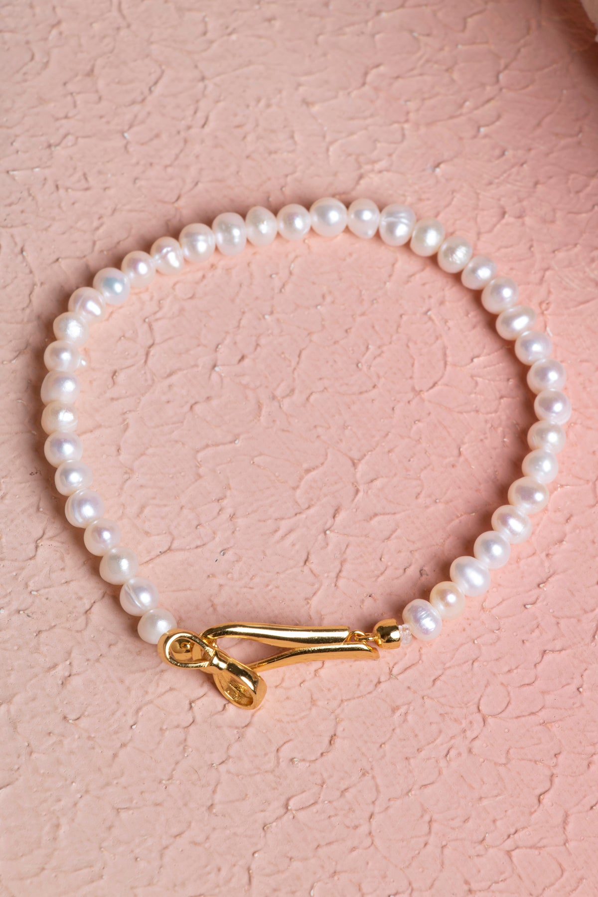 Sertifikalı İnci Gümüş Kapama Doğal Taş Bileklik (SK:381)