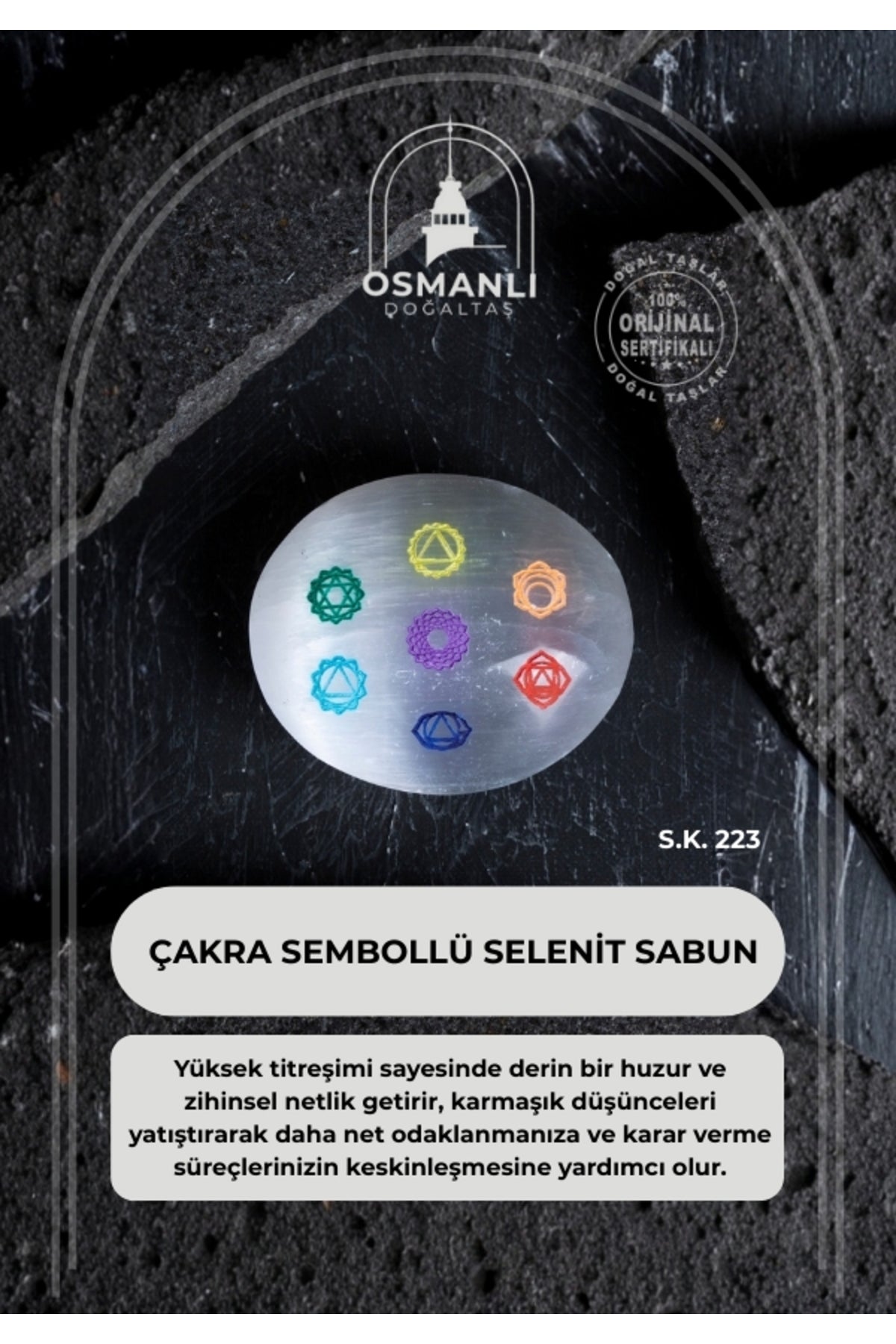Çakra Sembollü Selenit Sabun (S.K. 223)