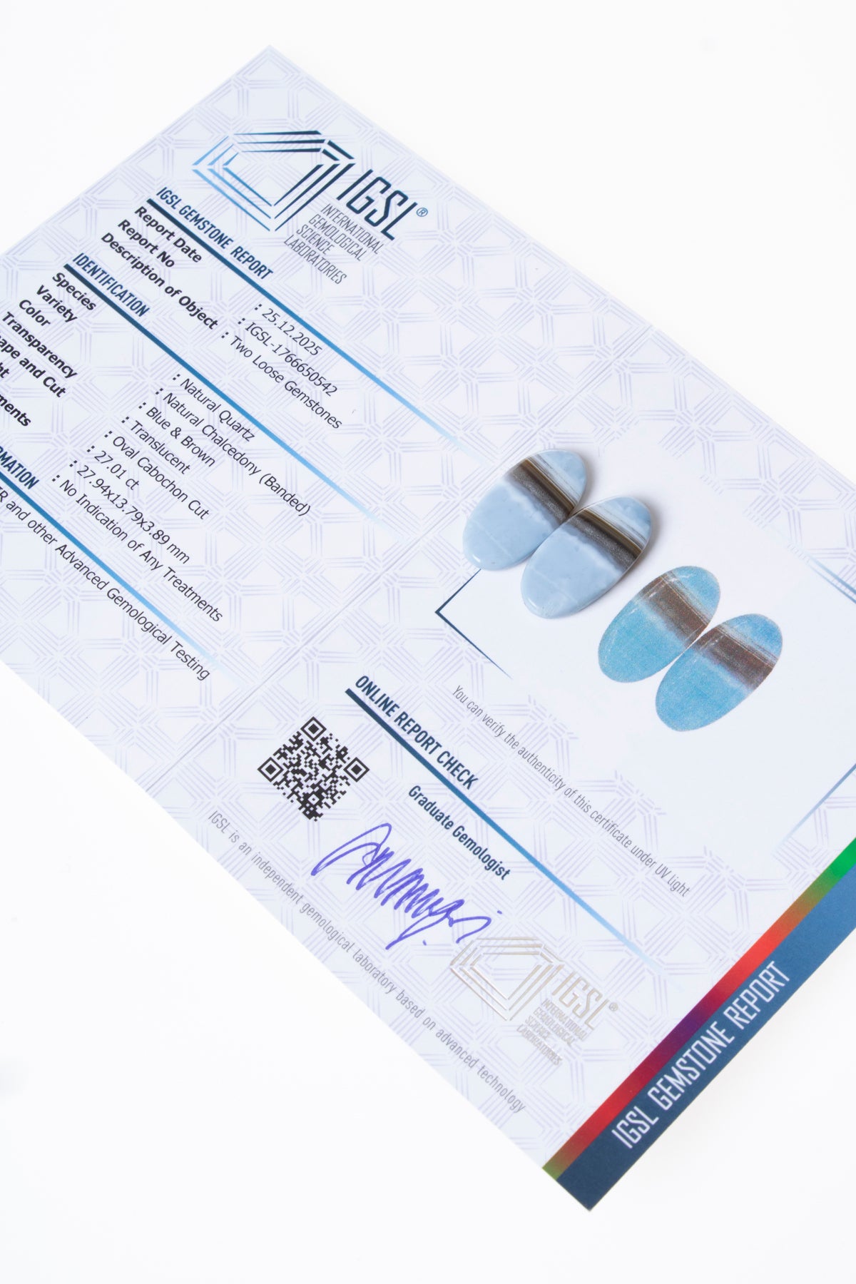 Sertifikalı Kalsedon Kabaşon (S.K:340)