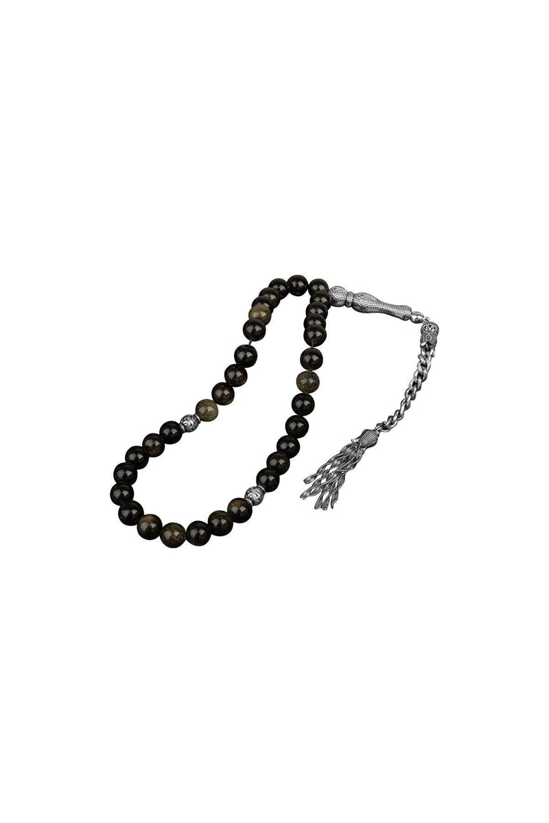 Golden Obsidyen Doğal Taş Tesbih 33lük - 8mm