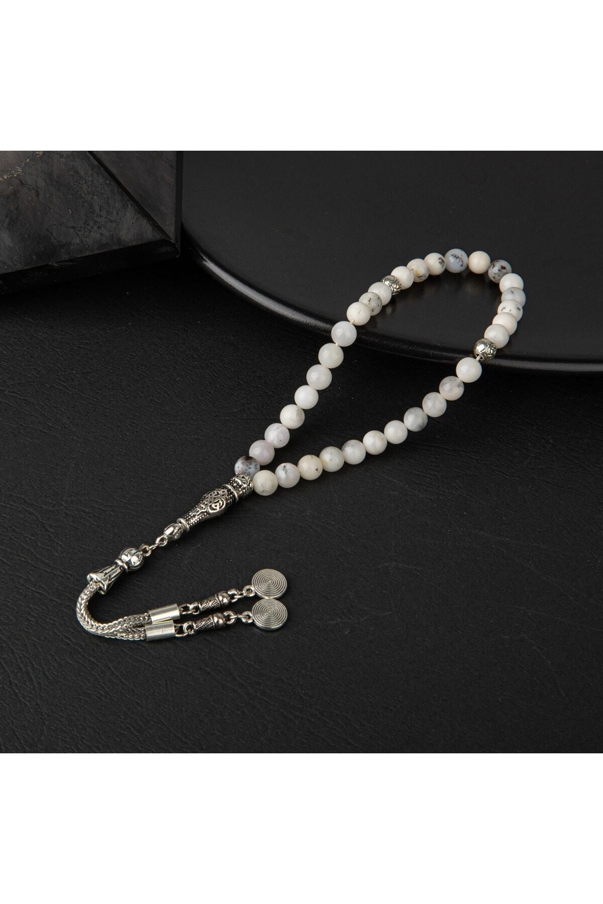 Süt Opal Doğal Taş Tesbih 33lük - 6mm