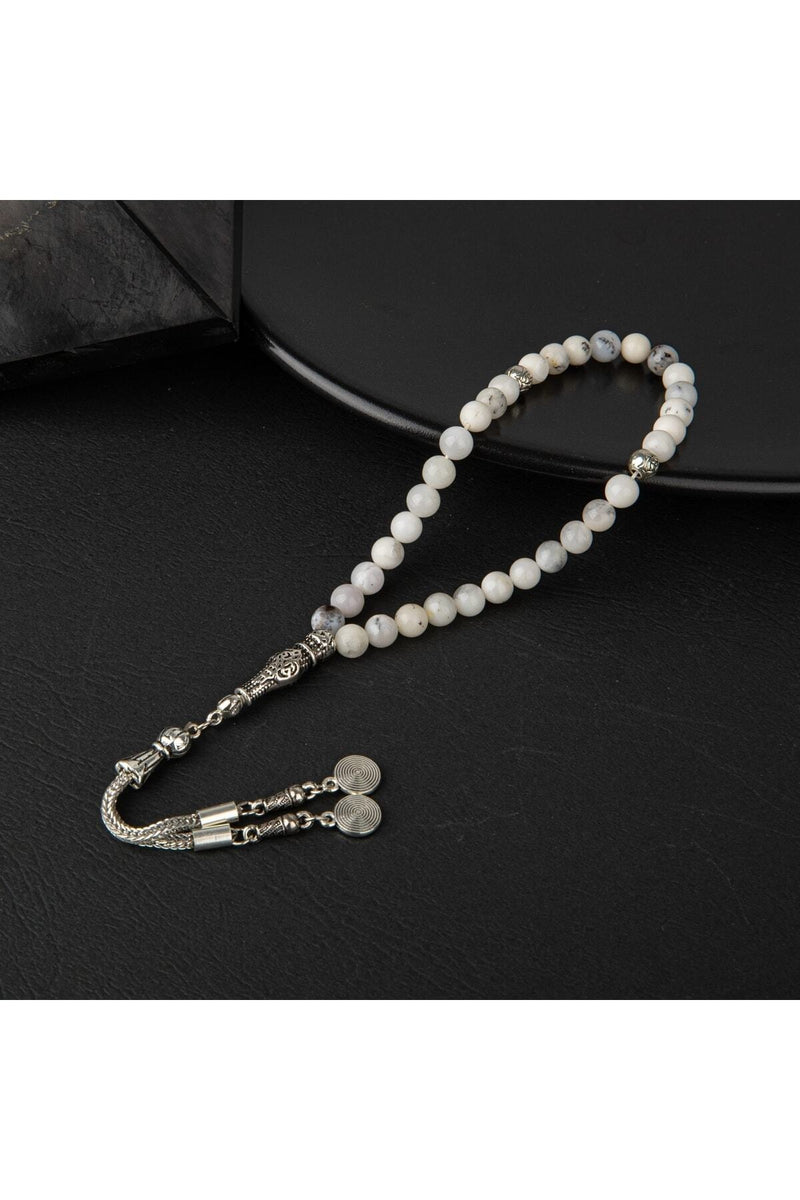 Süt Opal Doğal Taş Tesbih 33lük - 6mm