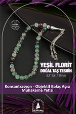 Yeşil Florit Doğal Taş Tesbih 33lük - 8mm