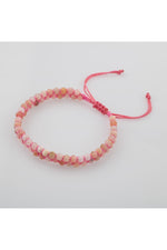 Opal Pembe 3-4mm Çift Sıra Doğal Taş Bileklik
