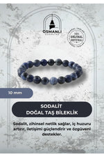 Sodalit 10mm Doğal Taş Bileklik