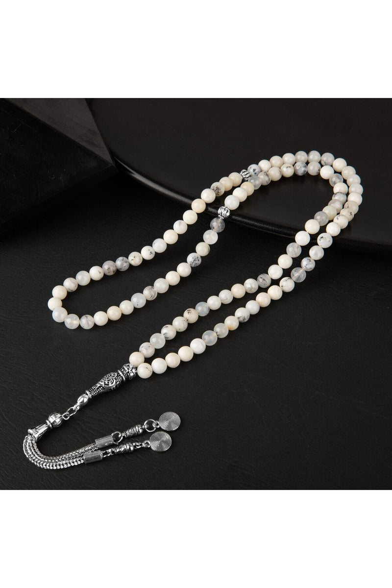 Süt Opal Doğal Taş Tesbih 99luk - 6mm