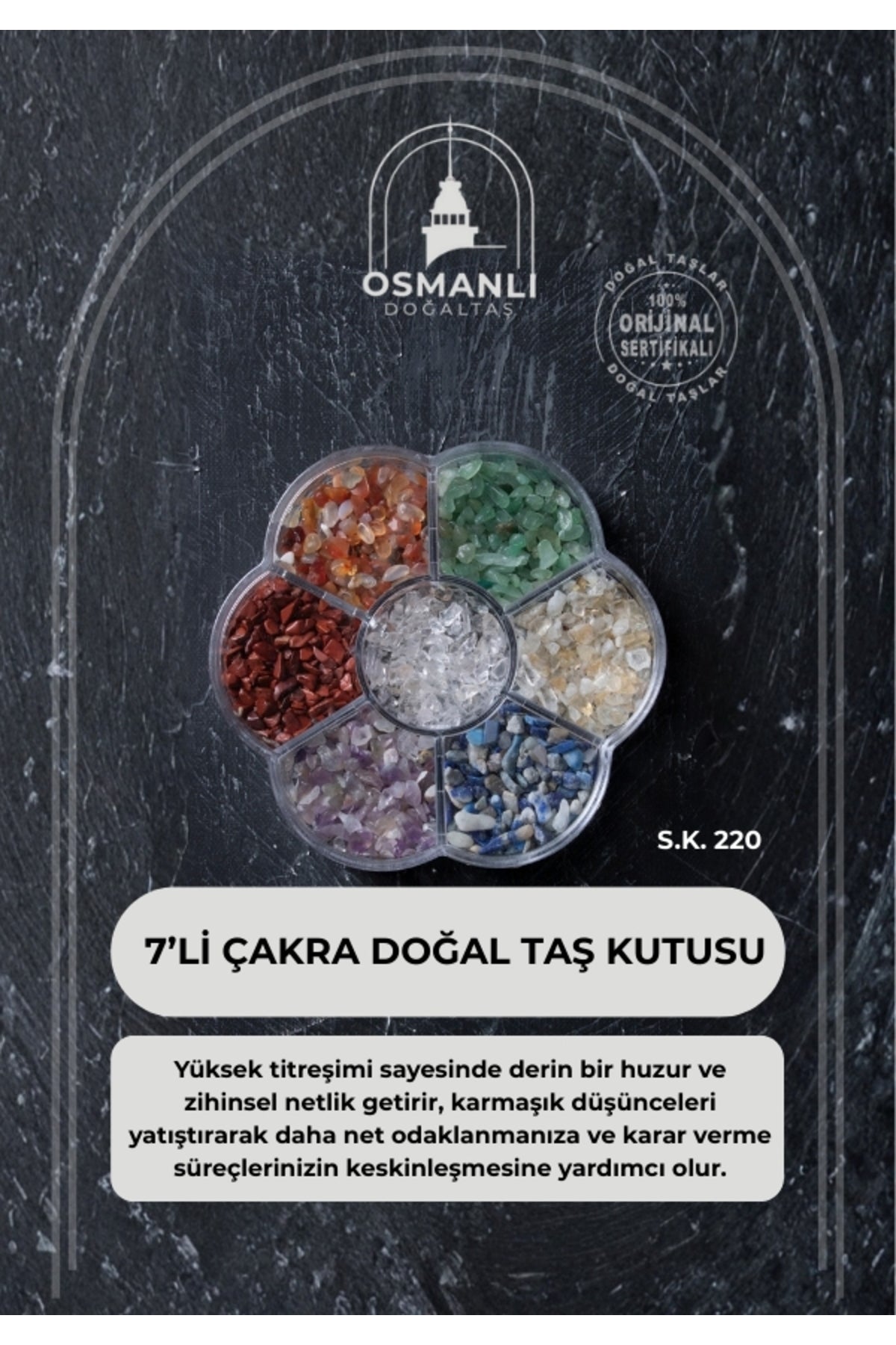 7’li Çakra Doğal Taş Kutusu (S.K. 220)