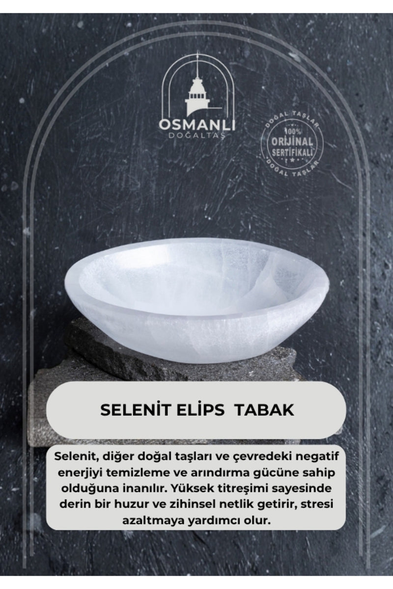 Sertifikalı Elips Selenit Tabak no.6