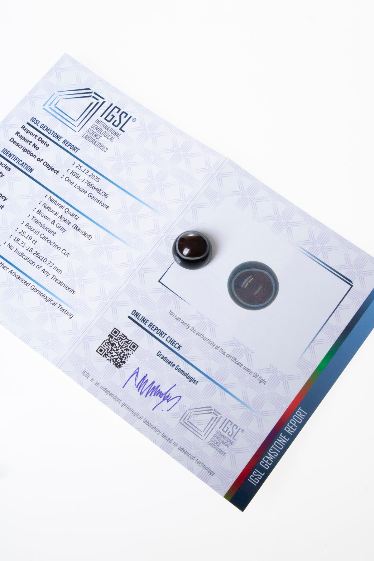 Sertifikalı Göz Akik Kabaşon (S.K:320)