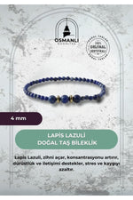 Lapis Lazuli 4mm Doğal Taş Bileklik