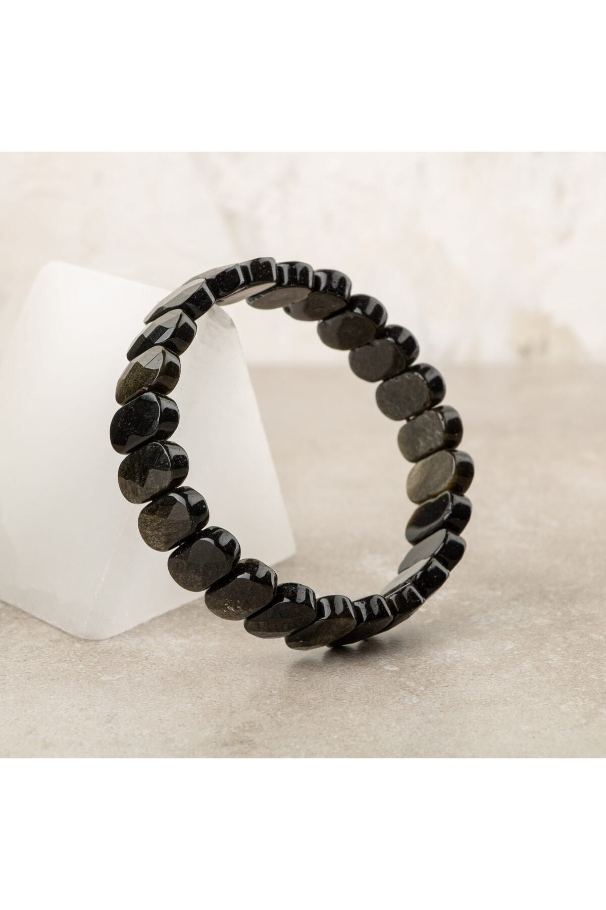 Rainbow Obsidyen Doğal Taş Geniş Kesim Bileklik