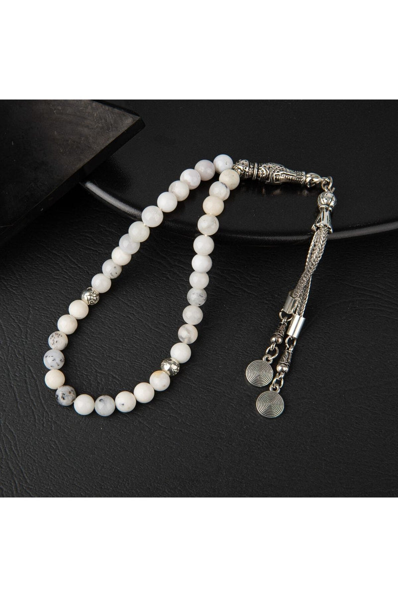 Süt Opal Doğal Taş Tesbih 33lük - 6mm