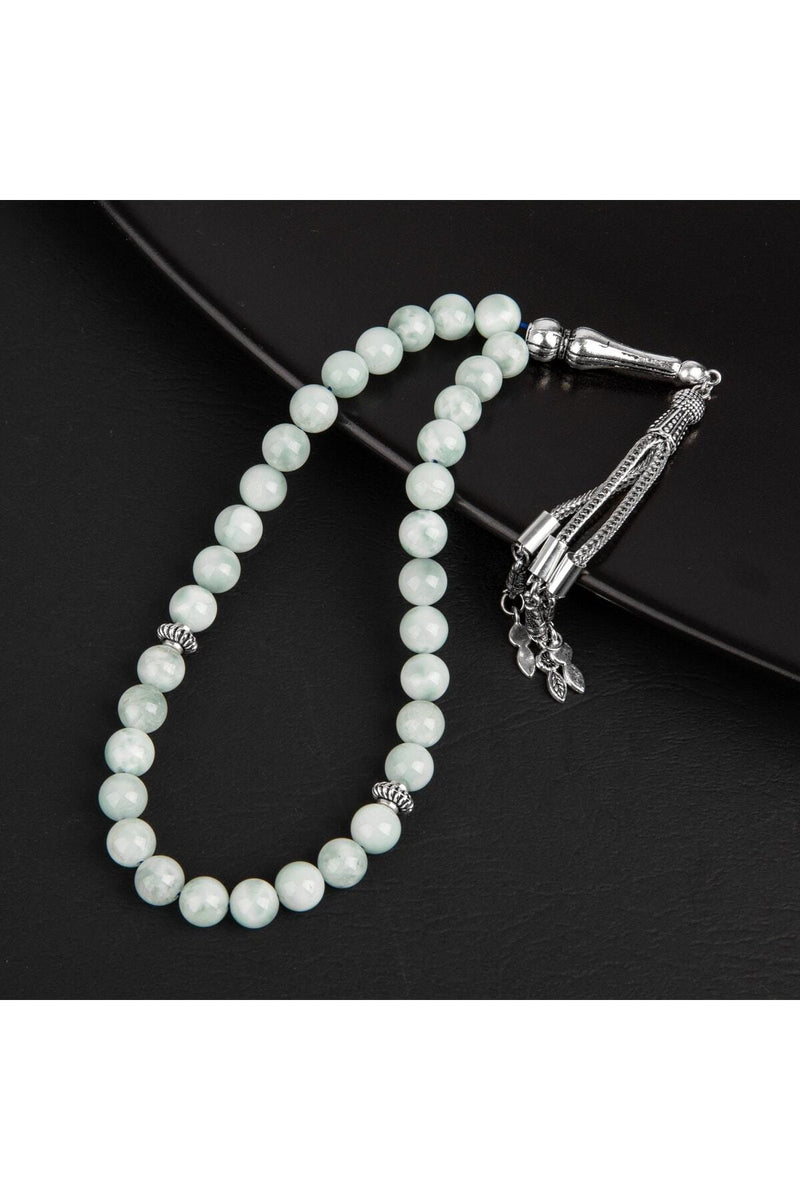 Mavi Larimar Doğal Taş Tesbih 33lük - 8mm