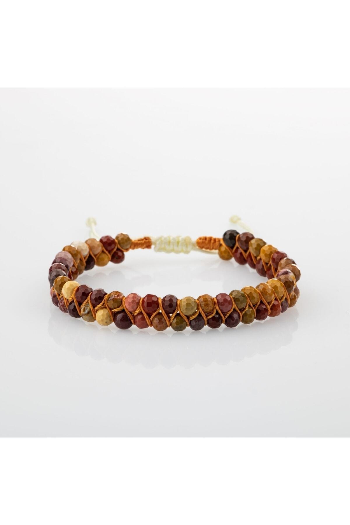 Jasper 3-4mm Çift Sıra Doğal Taş Bileklik