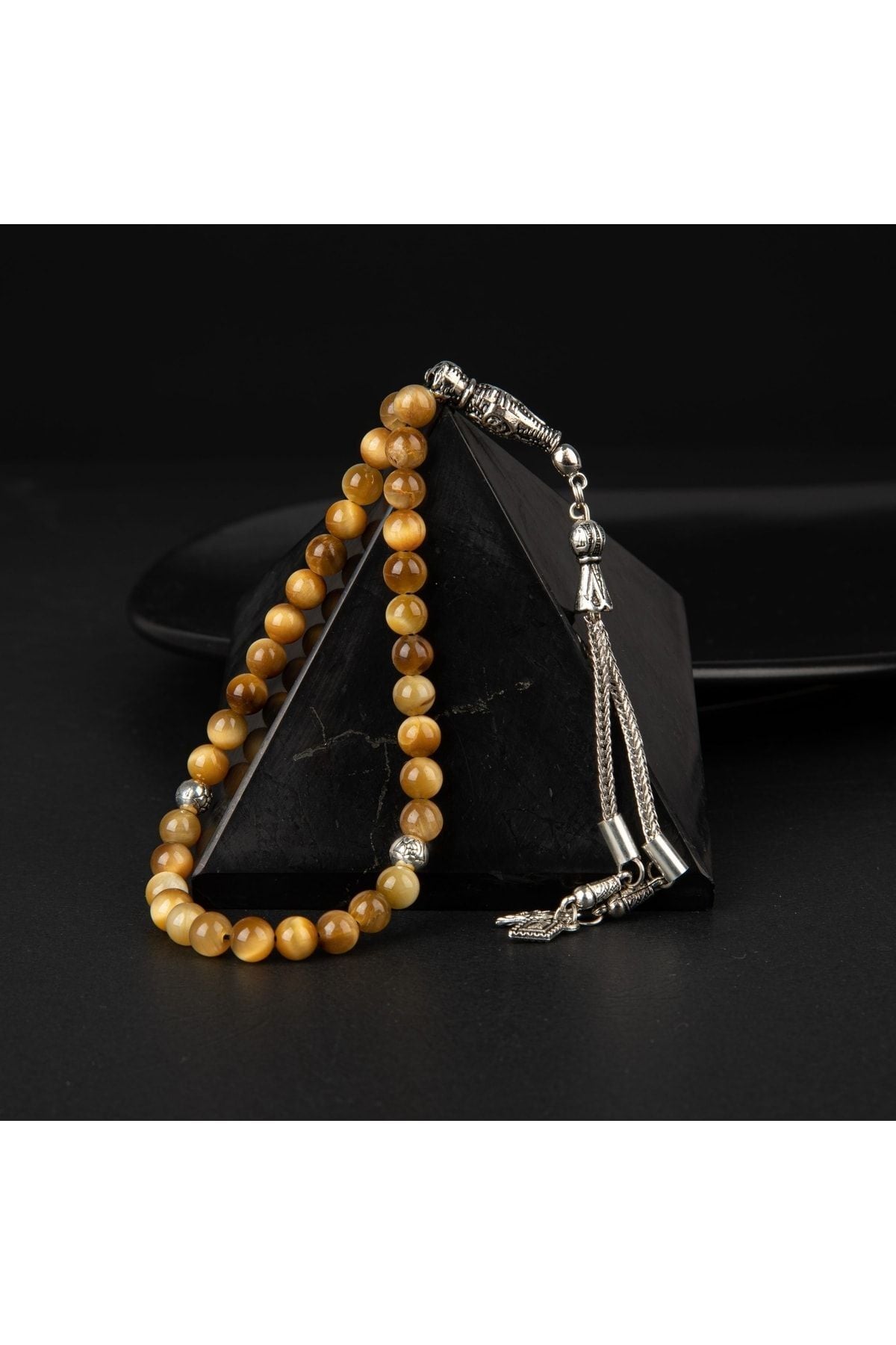 Kaplan Gözü Doğal Taş Tesbih 33lük - 6mm