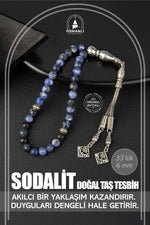 Sodalit Doğal Taş Tesbih 33lük - 6mm