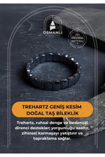 Sertifikalı Trehartz Geniş Kesim Doğal Taş Bileklik