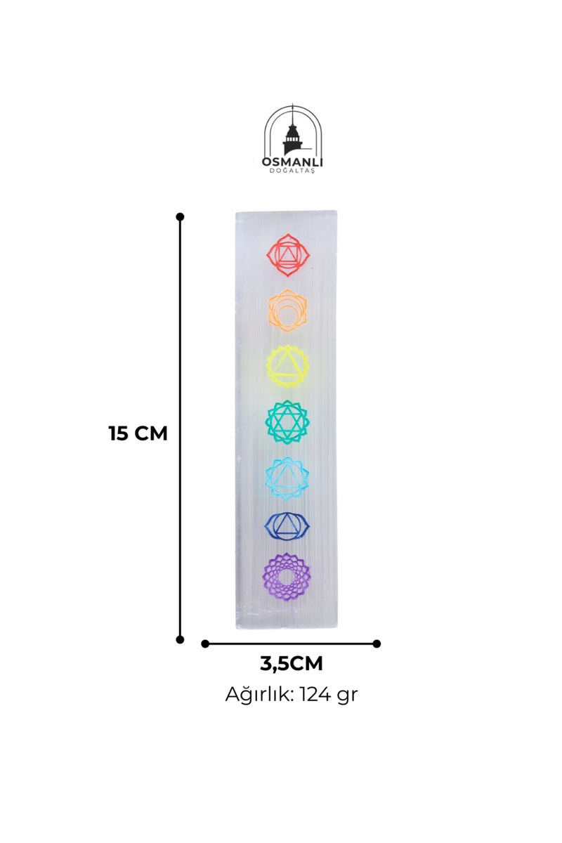 Selenit 7 Çakra Enerji Plakası (S.K.230)