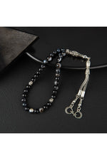 Siyah Göz Akik Doğal Taş Tesbih 33lük - 6mm